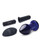 Glas 3.5" Rechargeable Vibrating Butt Plug - Blue