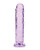 Shots Realrock Crystal Clear 7" Straight Dildo With Suction Cup - Purple
