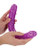 Shots Realrock 15" Double Dong Glow In The Dark - Neon Purple