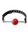 Rouge Leather Ball Gag With Removable Ball - Black With Red