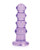 Shots Realrock Crystal Clear 5.5" Curvy Dildo/Butt Plug - Purple