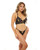 Severine Soft Peek A Boo Cup Bra & Open Back Panty Black L/Xl