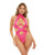Lucky Open Cup Wide Elastic & Lace Teddy Pink Yarrow L/Xl