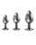 Playboy Pleasure Pleasure 3 Ways Butt Plugs - Silver