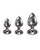 Playboy Pleasure Pleasure 3 Ways Butt Plugs - Silver