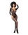 Long Sleeved All Over Fishnet Bodystocking Black O/S