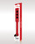 Whipsmart Heartbreaker Spanking Paddle - Red/Black