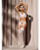 Floral Lace & Mesh Top, Garter Belt & Peek A Boo Panty White Lg