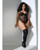 Mesh Bodysuit With Gold Chain Detail Black 3X/4X