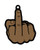 Wood Rocket Middle Finger Brown Air Freshener - Cologne
