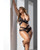 Lace & Mesh Two In One Babydoll Black 3X/4X