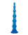 Blue Line C & B 8.5" Anal Beads With Suction Base - Jelly Blue