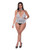 Dress Up Full Service Lace Deep V Teddy With Collar & Wrist Cuffs Black/White Qn