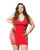 Beverly Hills Naughty Girl Center Band Net & Mesh Dress Red Qn