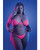 Glow Come Alive Suspender Stockings, Bralette & G-String Multi Color Qn
