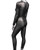 Radiance Crotchless Full Body Suit - Black Qn