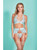 Mercedes Dross Dyed Galloon Lace Strappy Halter Bra, Garter Skirt & G-String Light Blue Md