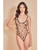 Heartburn Mesh & Velvet Teddy With Open Back Black Lg