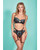 Emmalyn Mesh & Galloon Lace Underwire Bra & High Waist Garter Panty Black/Blue Sm