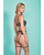 Emmalyn Mesh & Galloon Lace Underwire Bra & High Waist Garter Panty Black/Blue Md