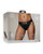 Shots Ouch Vibrating Strap On Panty Harness With Open Back - Black M/L
