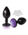 The 9'S The Silver Starter Bejeweled Round Stainless Steel Plug - Black/Violet