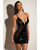 Fetish Excitement Fishnet & Vinyl Fitted Babydoll With D-Ring & Metal Clasp Black Xl
