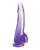 King Cock Clear 10" Cock With Balls - Purple
