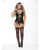 Flame Fetish Femme Fetale Lasercut Lattice Bustier With Choker & Thong Black Md