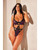 Jade Underwire High Leg Strappy Teddy Dark Iridescent/Black Xl