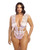 Imani Eyelash Lace Soft Cup High Leg Teddy Pink Tulle 1X/2X