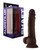 Shaft Model A Flexskin Liquid Silicone 10.5" Dong With Balls - Mahogany