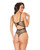 Holiday Metallic Fishnet Teddy With Underwire Cups Black/Gold Lg
