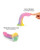 Love To Love Silicone Dildolls Stargazer - Gradient Rainbow With Glitter