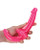 Shots RealRock 6" Strapless Strap On Glow in the Dark - Neon Pink
