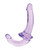 Shots RealRock Crystal Clear 6" Strapless Strap-On - Purple