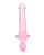 Shots RealRock Crystal Clear 6" Strapless Strap-On - Pink