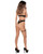Midnight Shadow Buckle Teddy With Leg Garter Black Large