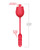 Wild Rose Licking & Thrusting Vibrator - Red
