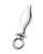 Blue Line 2.5" Stainless Steal Bling Tapered Butt Plug With Loop Hardware