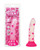 Glow Stick Heart Suction Cup Glow-in-the-Dark Dildo - Pink