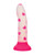 Glow Stick Heart Suction Cup Glow-in-the-Dark Dildo - Pink