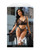 Vibes Baddie Glitter Mesh Long Line Bralette & Thong Black L/XL