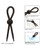Alpha Liquid Silicone Lasso Cock Ring - Black
