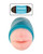 Delite Two Ways Mouth & Ass Masturbator - White