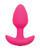 Cheeky Glow in the Dark Vibrating Butt Plug - Pink