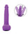 Silicone Studs Rechargeable Gyrating & Thrusting Vibrator - Purple
