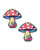 Neva Nude Glitter Shroom Pasties - Red Multi O/