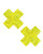Neva Nude Holographic X Factor Pasties - Neon Yellow O/S
