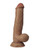 Shaft Flexskin Liquid Silicone 8.5" Vibrating Side Curve Dong With Balls - Oak